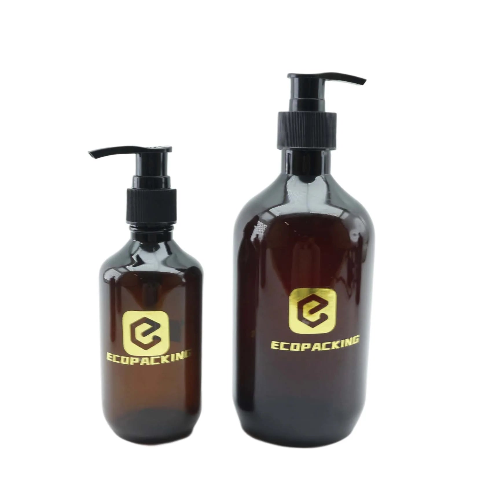 200ml 250ml 300ml 500ml 16oz Amber Shampoo Plastic Bottle Lotion Pump Cosmetic Packaging D888 - 图片 4