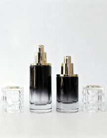 Luxury Glass Serum Bottle 20ml 30ml 50ml 100ml 120ml Gradient Black Cosmetic Lotion Bottle