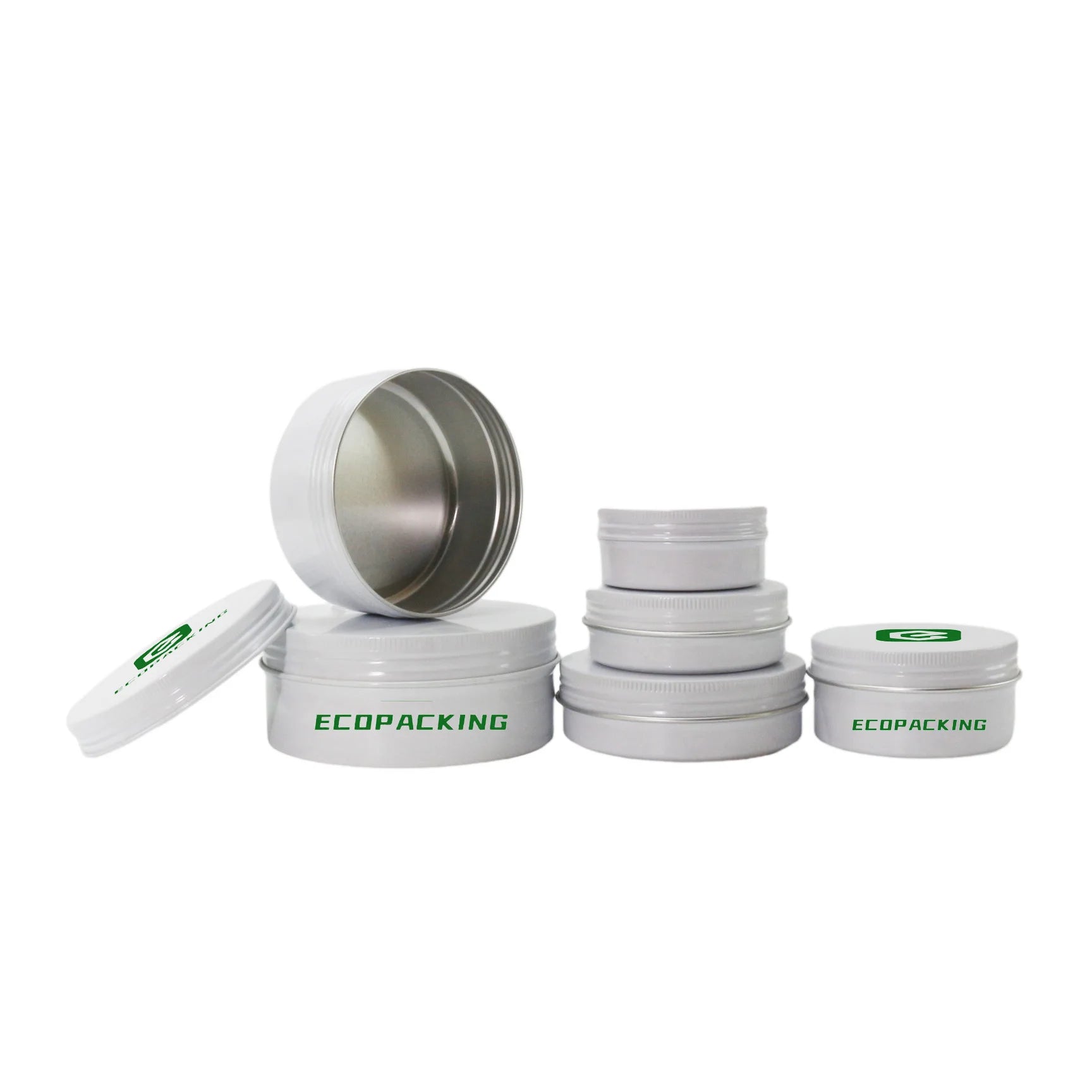 Empty White Round Small Metal Jar Cosmetic Cream Candy Mint Aluminium Tin Can Container D888 - 图片 4