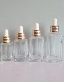 Empty 30ml 50ml 75ml 100ml Square Luxury Dropper Beard Glass Serum Essential Oil Bottles for Body Oil M888