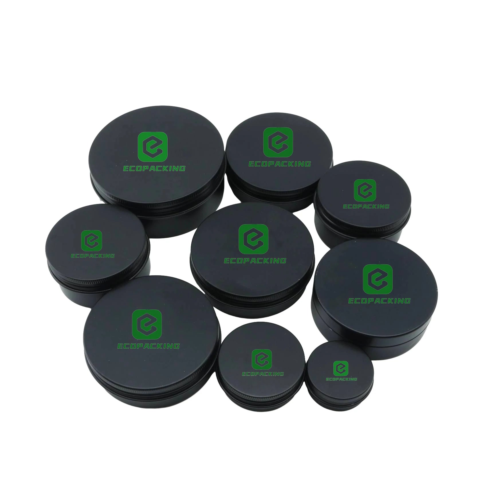 15ml 30ml 50ml 60ml Matte Black Screw Metal Lip Balm Aluminum Tin Jar for Cosmetic Container - 图片 2