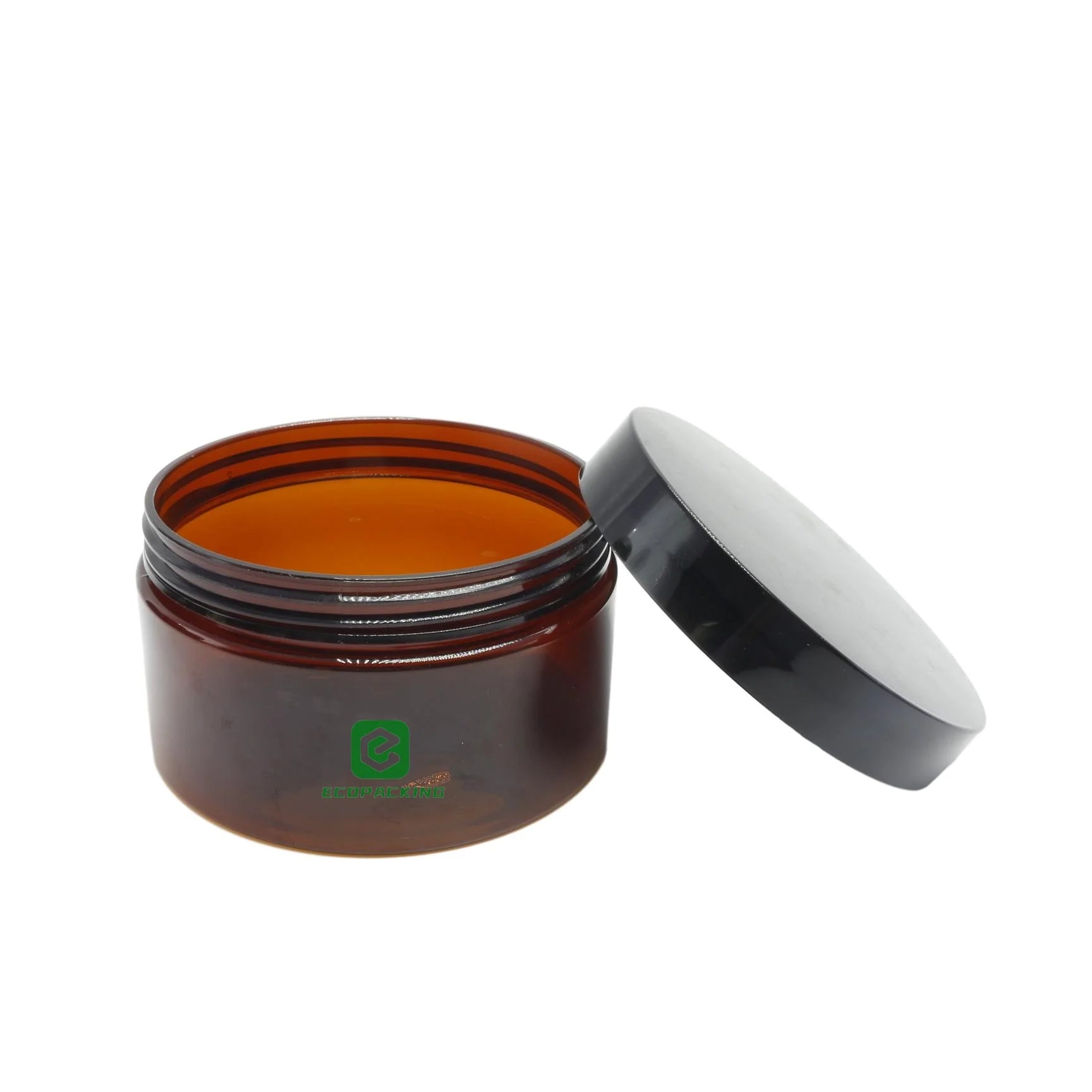 Wholesale Luxury PETG Plastic Cosmetics Packaging 8oz 250ml 500ml Amber Frost Body Butter Jar With Matte Lids for Body Scrub A88 - 图片 3
