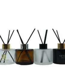 50ml 100ml 150ml 200ml Classic White Frosted Diffuser Bottle Empty Round Glass Reed Diffuser Bottles