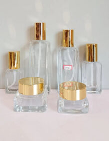 Customized Cosmetic Glass Packaging Container square Glass Jar 30ml 50ml 100ml Serum Bottle Lotion Glass Pump Bottle for Oil M88