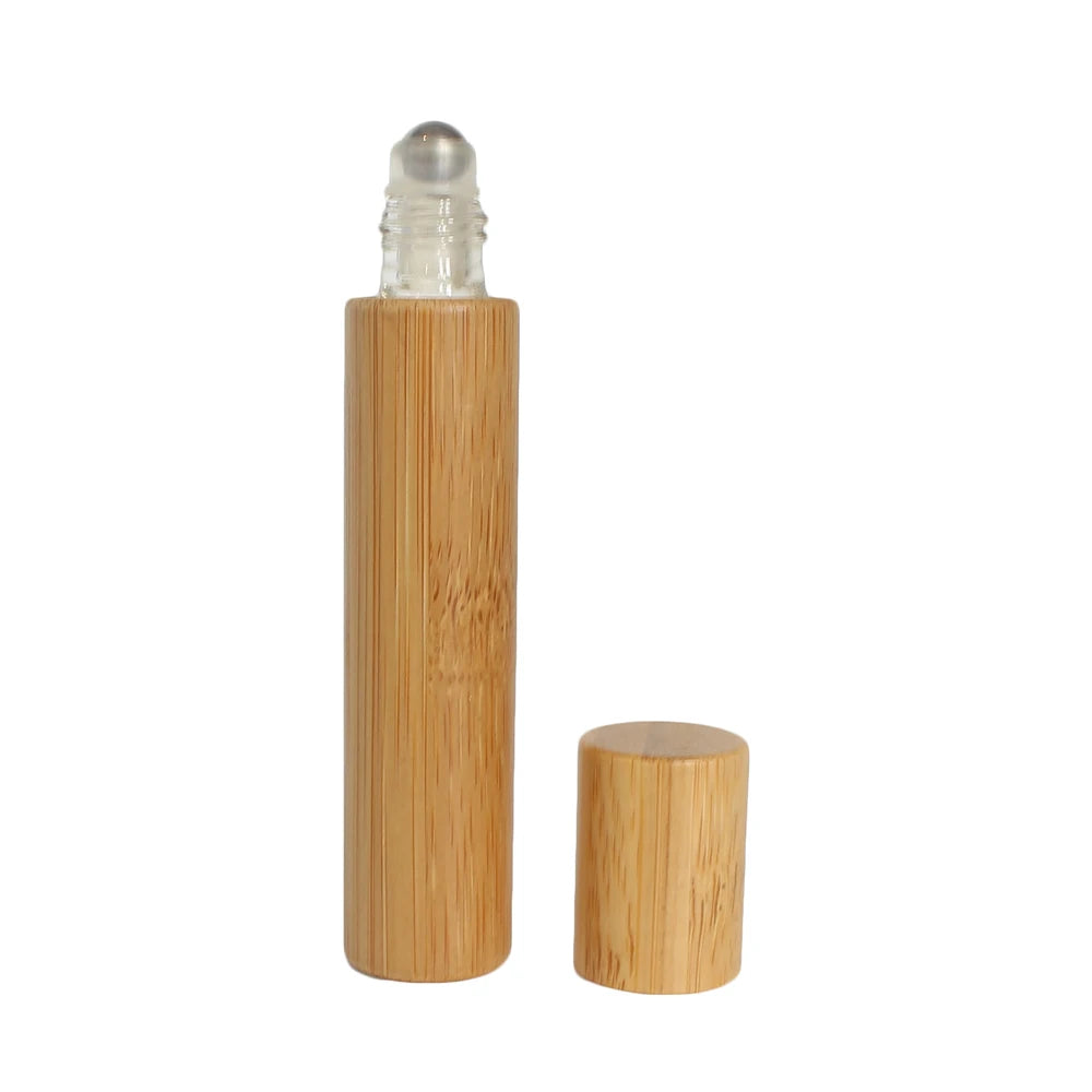 5ml 8ml 15ml Fashion Empty Bamboo Perfume Oil Bottle Roller Ball Roll on Glass Roller Bottle Packaging in Stock - 图片 2