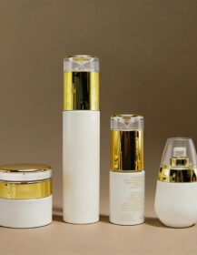 Luxury 20ml 30ml 40ml 50ml 60ml 80ml 100ml 120ml Cosmetic Skincare Set Packaging White Glass Bottle Pump Body Lotion Bottles
