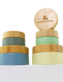 Custom Color and Printing Bamboo Lid Glass Cosmetic Jars for Skin Care Cream Container Packaging