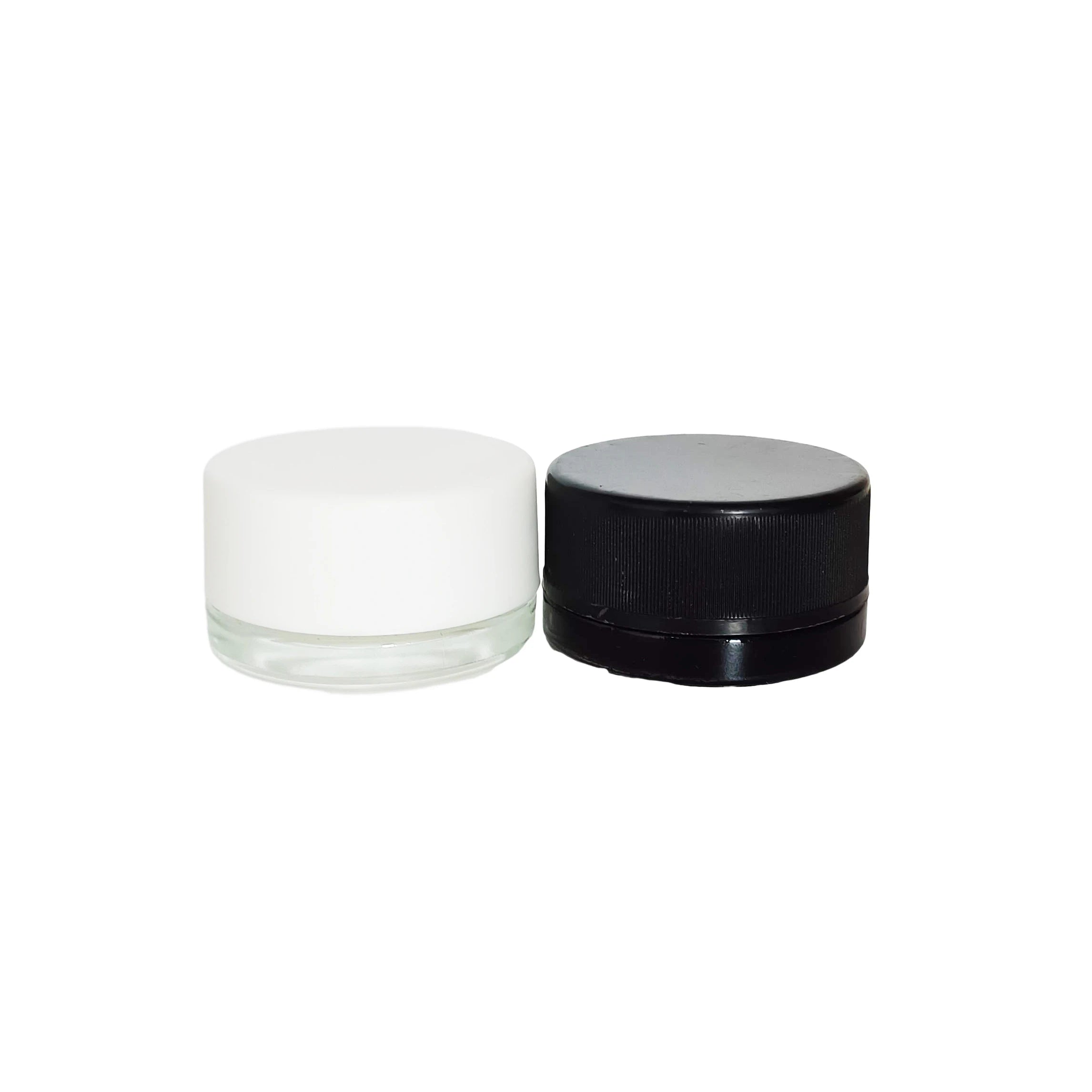 3ml 5ml 7ml 9ml White Black Porcelain Custom square Round Divider Two Compartment Concentrate Jars with CRC Lid - 图片 2