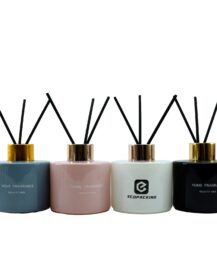 Wholesale Custom 100ml 200ml Round Diffuser Glass Bottle With Lids