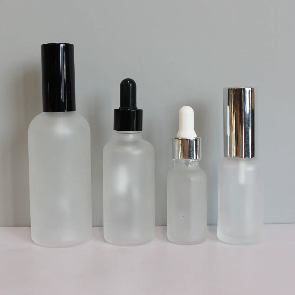 Cylinder 5ml 10ml 15ml 20ml 30ml 50ml 100ml Empty Essential Oil Bottle clear Frosted Glass Dropper Bottles for Cosmetics M888 - 图片 6
