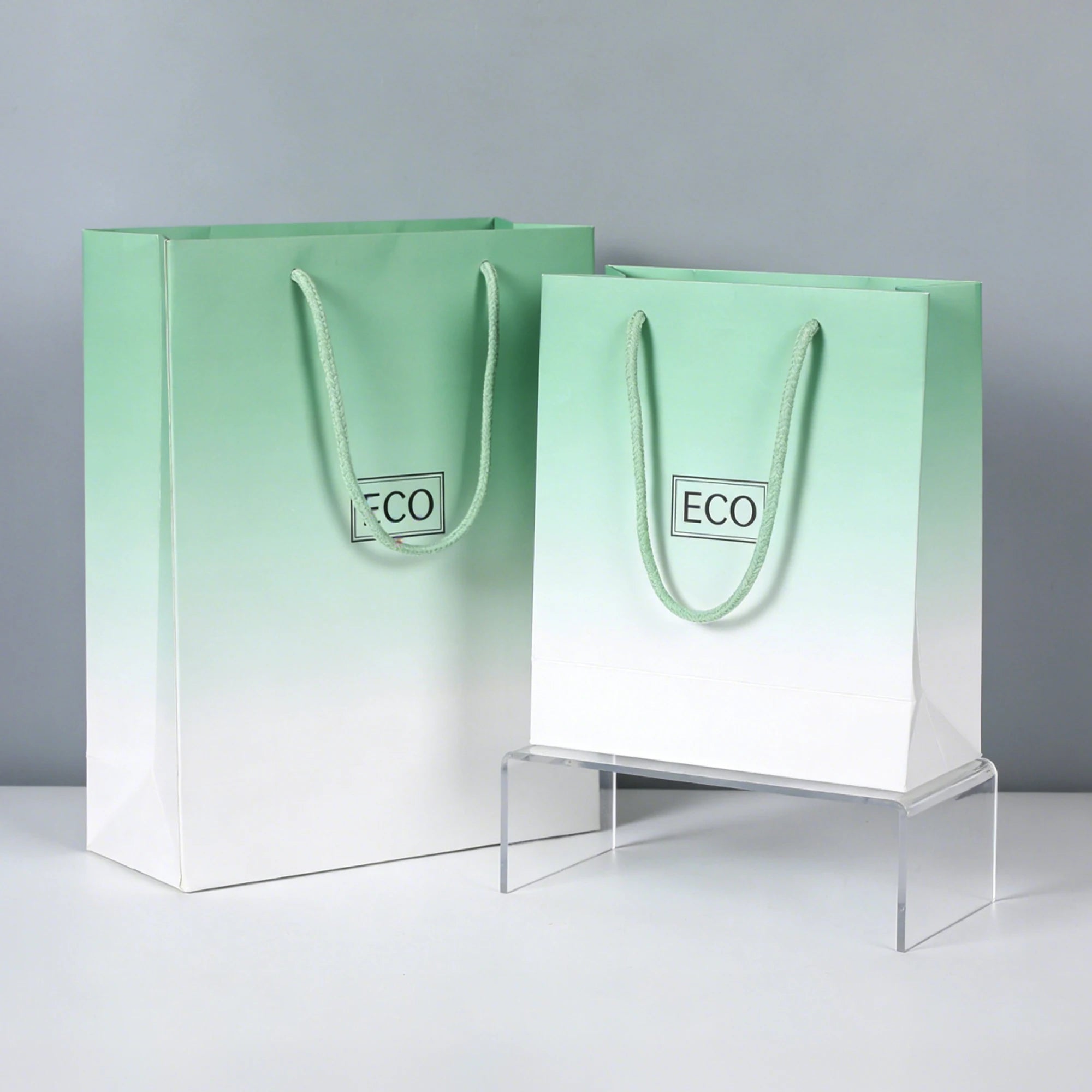 Sustainable Reusable Eco-Friendly Biodegradable Recyclable Paper Gift Bag Flat Handle for Wedding Party Favors Supermarket - 图片 2