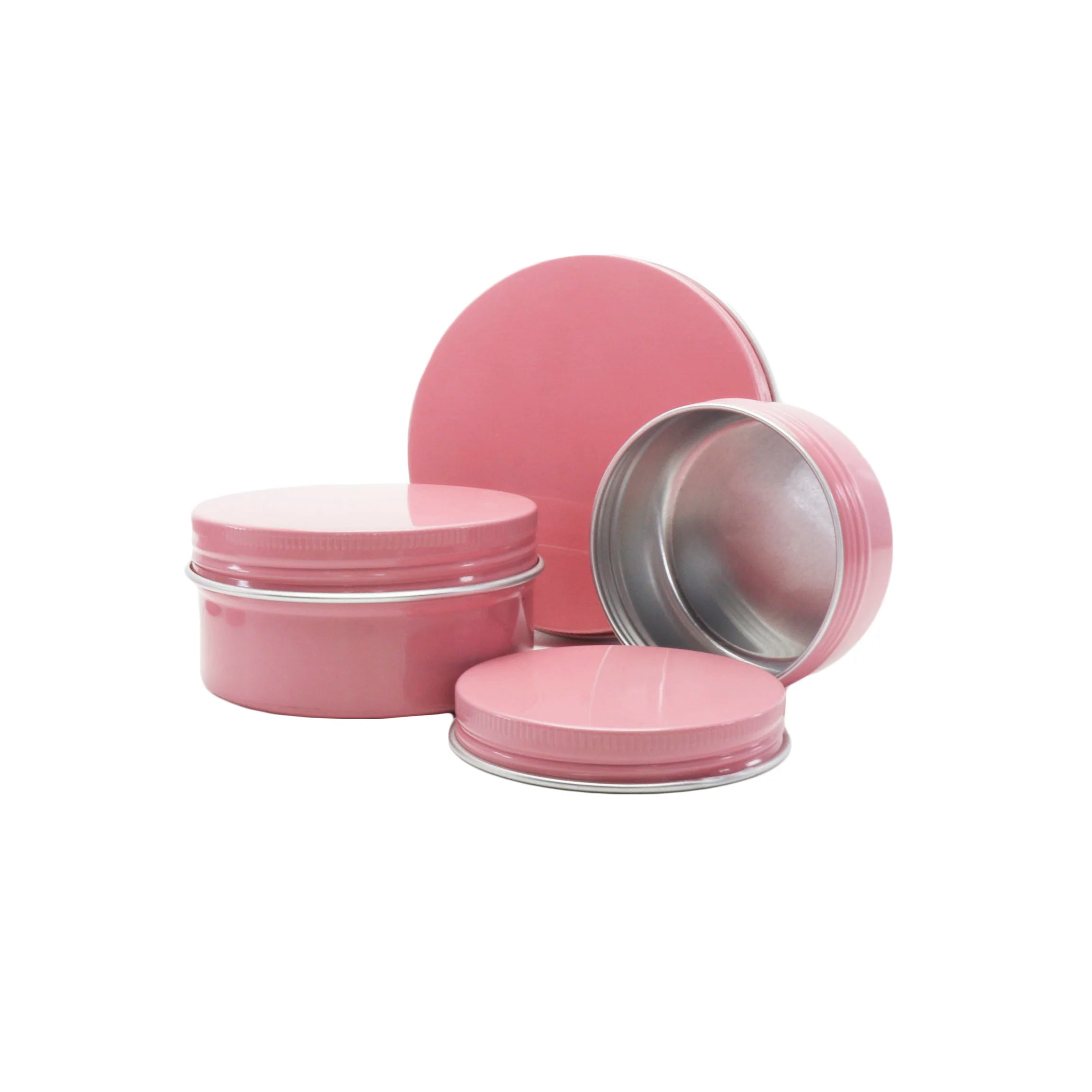 15ml 30ml 60ml Empty Pink Aluminum Round Jar Candy Tin for Lip Balm - 图片 7