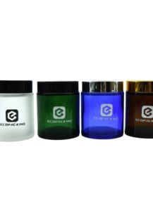 Wholesale 30g 50g 60g 100g Candle Jar Colorful Glass Jar with Screw Lid Custom Label logo