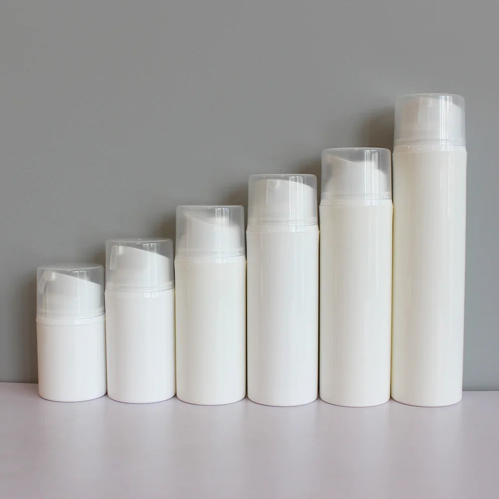 Empty White Lotion Cream PP Plastic 30ml 50ml 80ml 100ml 120ml 150ml Airless Pump Bottles Wholesale M888