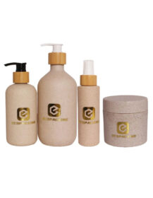 Eco Friendly 250ml 500ml Plastic Shampoo Bottle Refill Bio Degradable Wheat Straw Pump Bottle Cosmetic Packaging F888