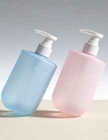 Modern Premium Custom HDPE Cylinder Pump Bottles (300ml/500ml) for Shampoo Shower Gel Body Silk Screen Printing