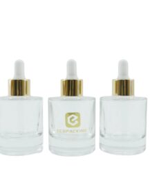 Luxury 1oz 30ml 50ml Dropper Oval Shape Hair Face Eye Serum Bottle Glass Dropper Bottle Any Color Can Be Customized