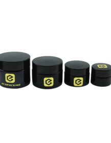 Empty UV Black Dark Violet Glass Jar for Eye Cream Cosmetic Package Container D888