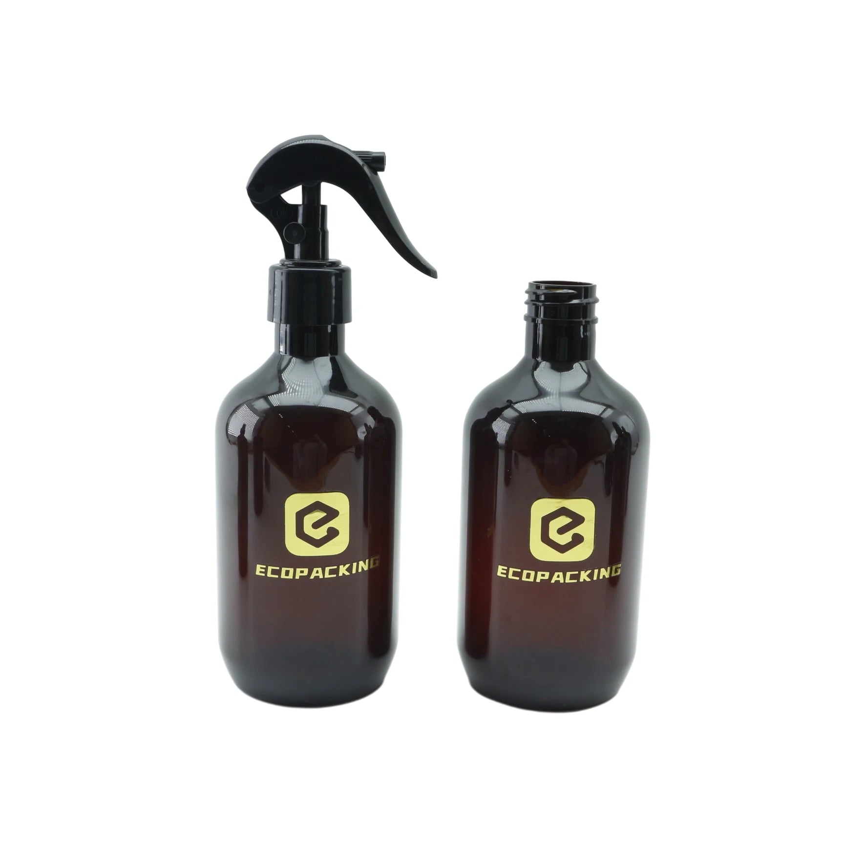 100ml 200ml 250ml 500ml 1000ml boston Round Amber Frosted Black Pet Plastic Shampoo Cleanser Lotion Pump Cosmetic Bottle - 图片 3