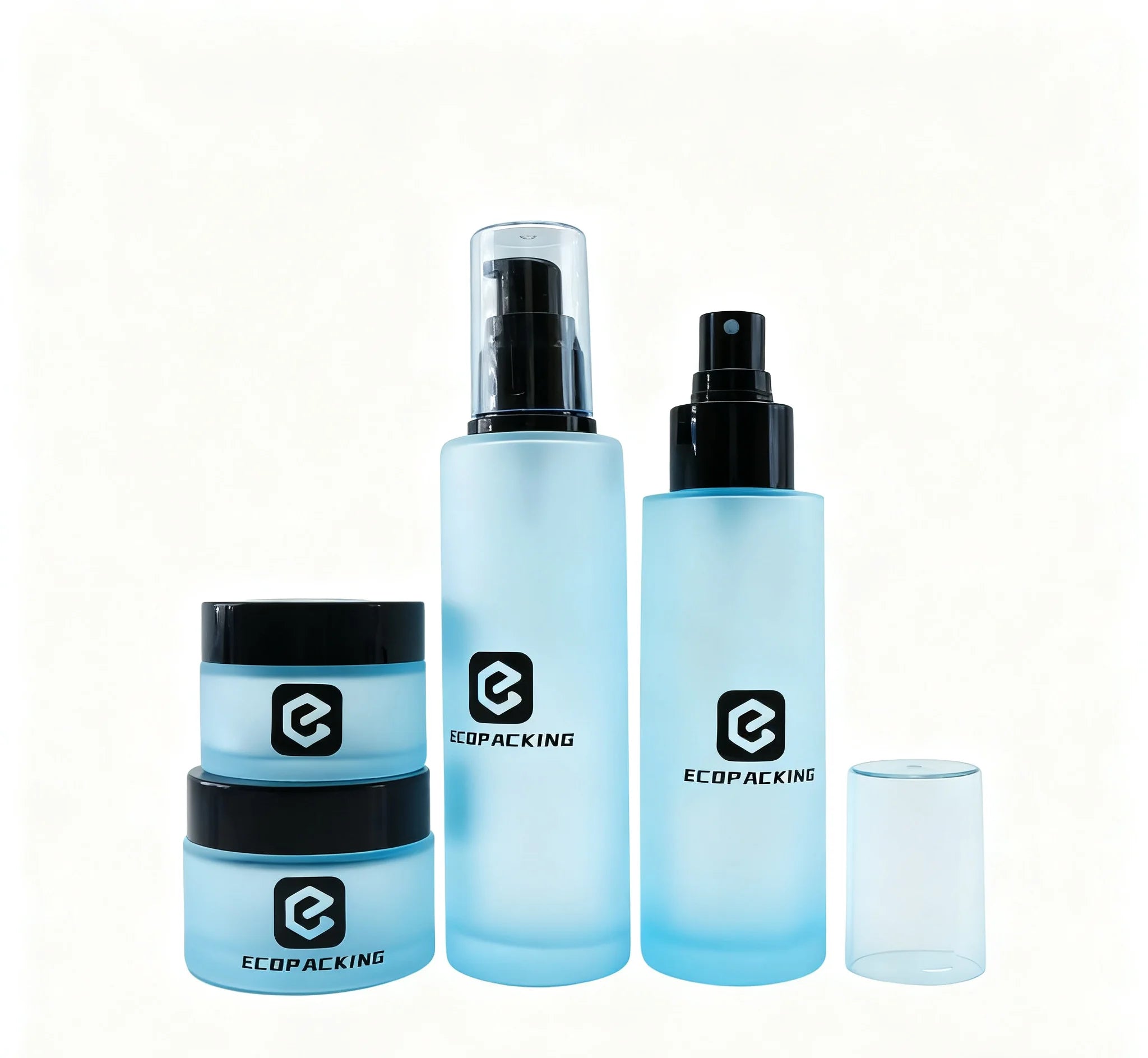 Customized Cosmetics Set Bottle 30ml 100ml 50g Dropper Oil Bottle with Pump Head Glass Bottle - 图片 5