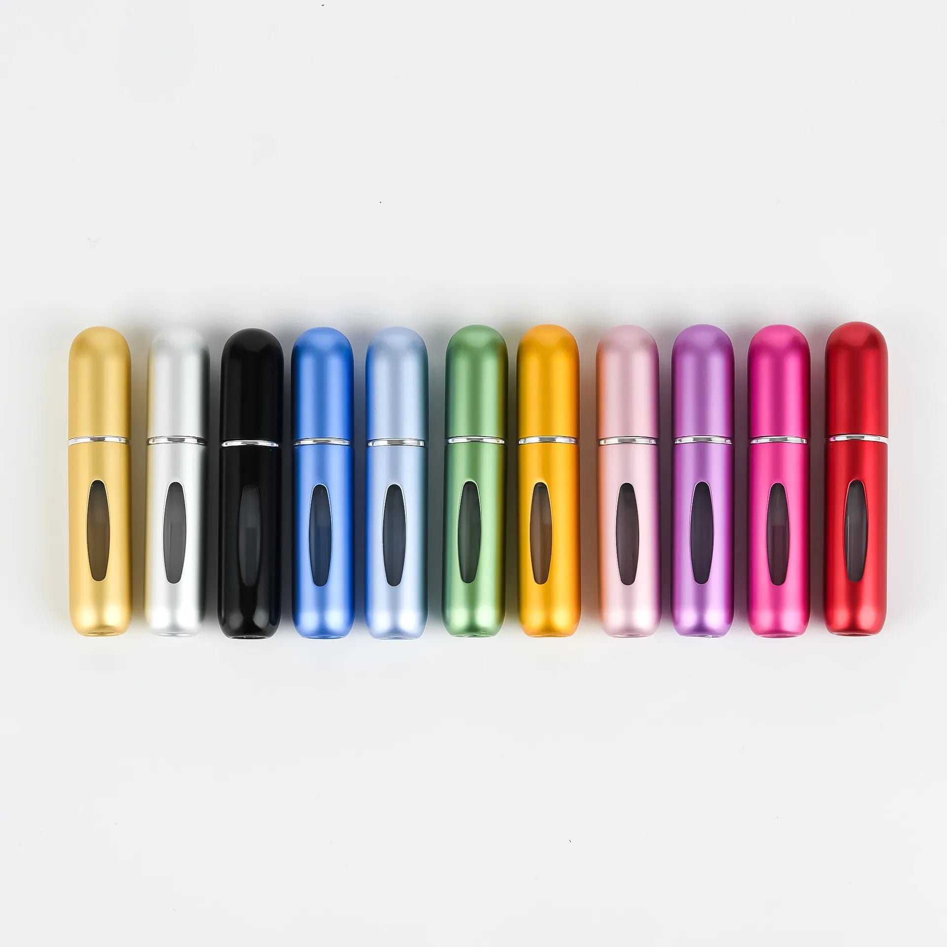 In Stock Wholesale Empty Luxury 5ml Mini Cosmetic Aluminum Metal Perfume Oil Atomizer Diffuser Spray Bottle Refillable