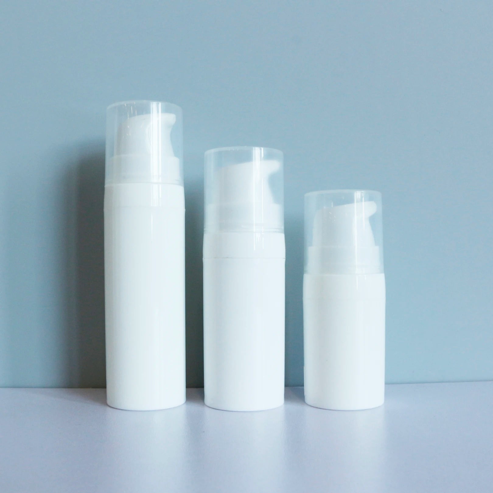 Travel-Size White Cosmetic Lotion Pump Airless Bottle 15ml 30ml 50ml Plastic Bottle for Eye Cream BB Serum Packaging - 图片 3