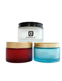 100ml 200ml Clear Powder Glass Cream Jar Scrub Body Butter Container Jar With Lids