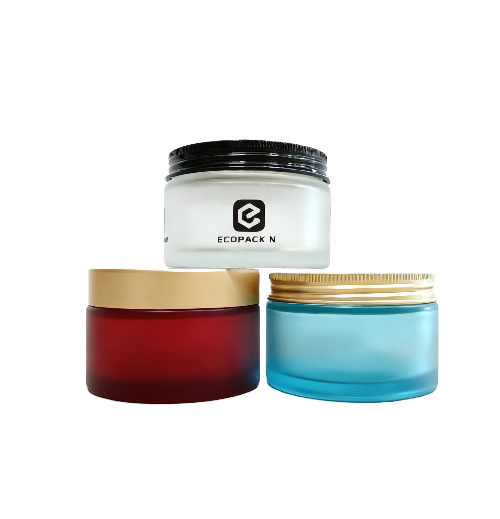 100ml 200ml Clear Powder Glass Cream Jar Scrub Body Butter Container Jar With Lids