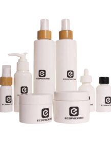 Eco Friendly Cosmetic Bottles 30ml 50ml 100ml 250ml Empty Cream Container 15g 30g 50g 100g Jars for Skin Care Packaging