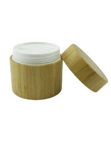 250g Real Bamboo Jar Luxury Cosmetics Cream Jar Container with White pp Inner