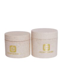 50g Biodegradable Wheat Straw Cosmetic Cream Jars with Screw Lids for Skin Care PLA