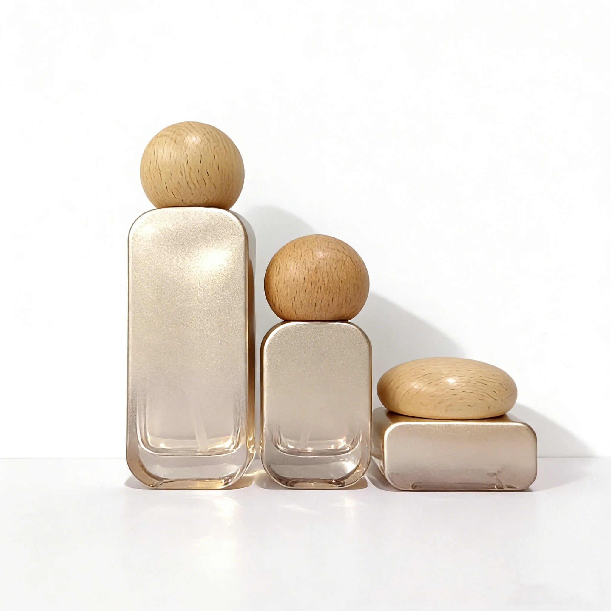 Custom 20ml 30ml 50ml 100ml 120ml Glass Lotion Pump Bottle 30g 50g Square Cream Jar Containers Set - 图片 2