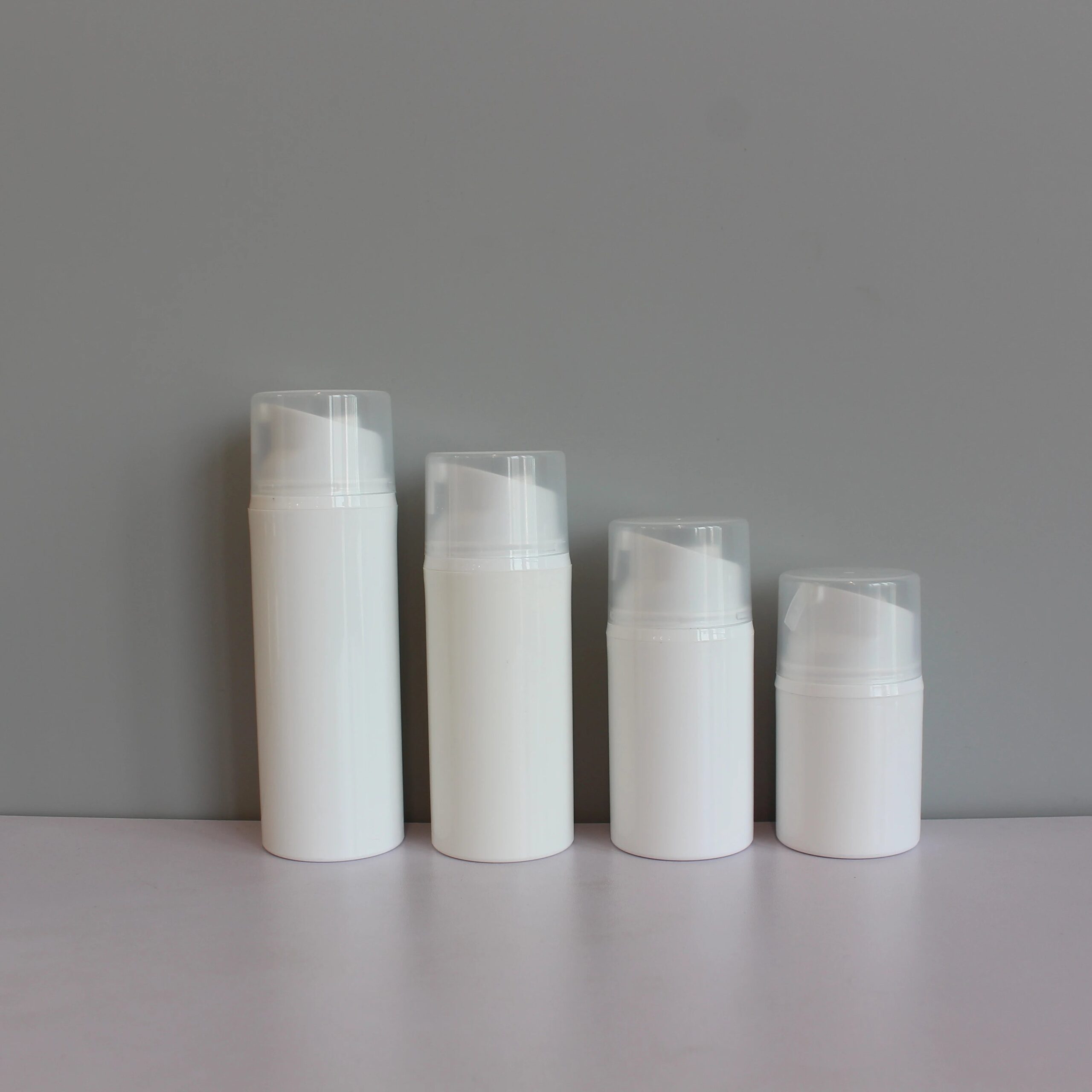 30 ml 50 ml 100 ml 120 ml 150 ml White PP Plastic Airless Pump Bottle Cosmetics Packaging for Lotion Cream Serum