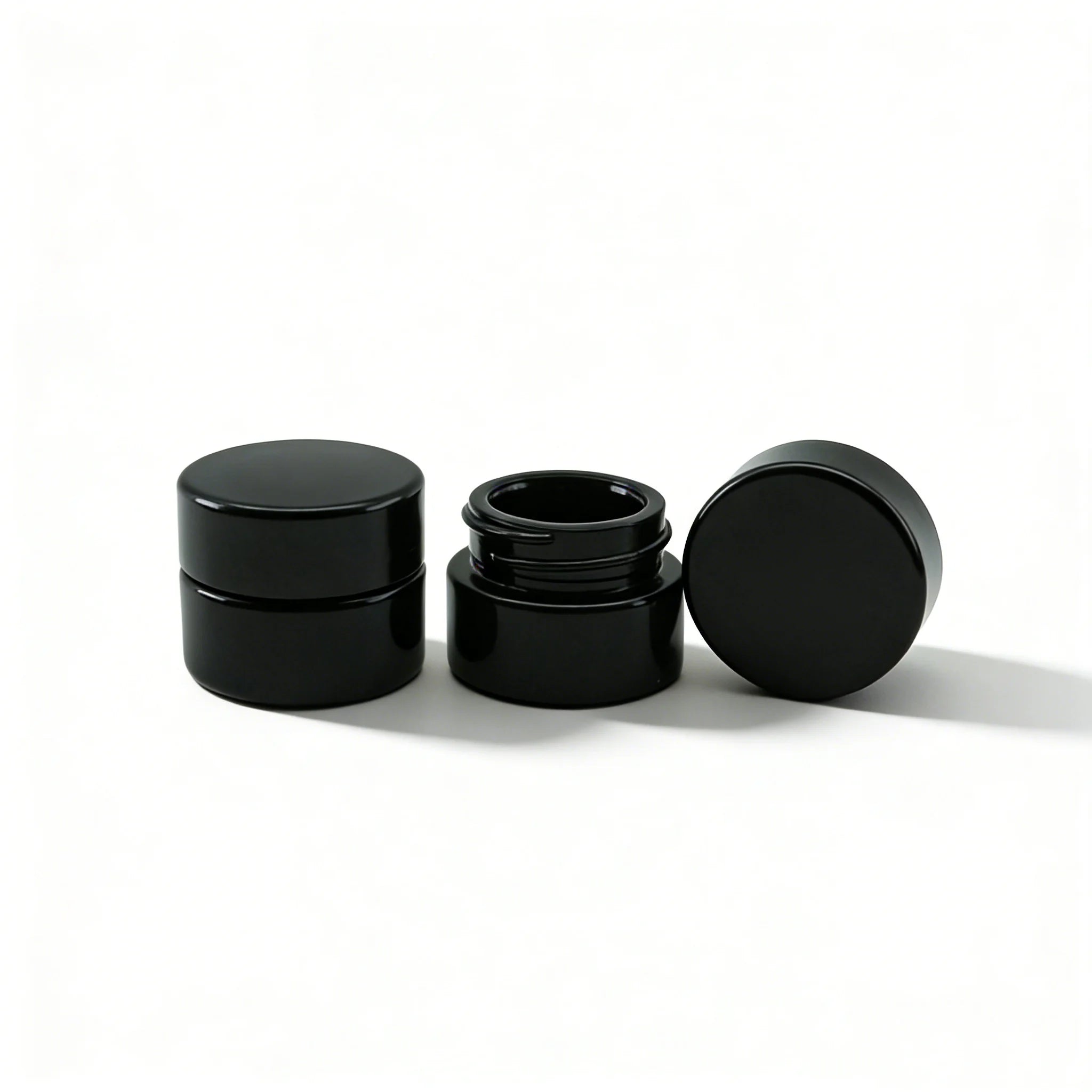 Concentrate Container Eye Cream Uv Black 5ml 5g Glass Jar D888