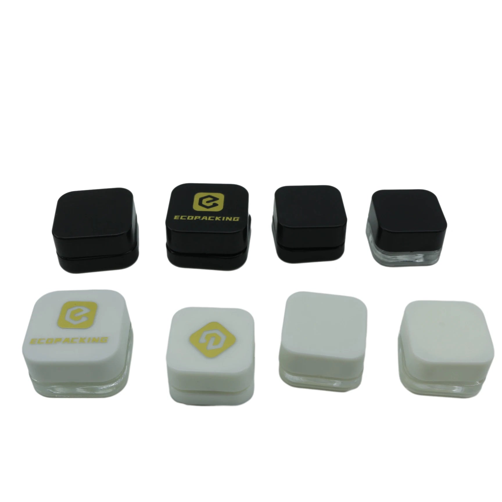 7g 9g Square Mini Glass Jars with Screw Cap for Eye Cream Lipstick Cosmetic Eye Drops & Mascara