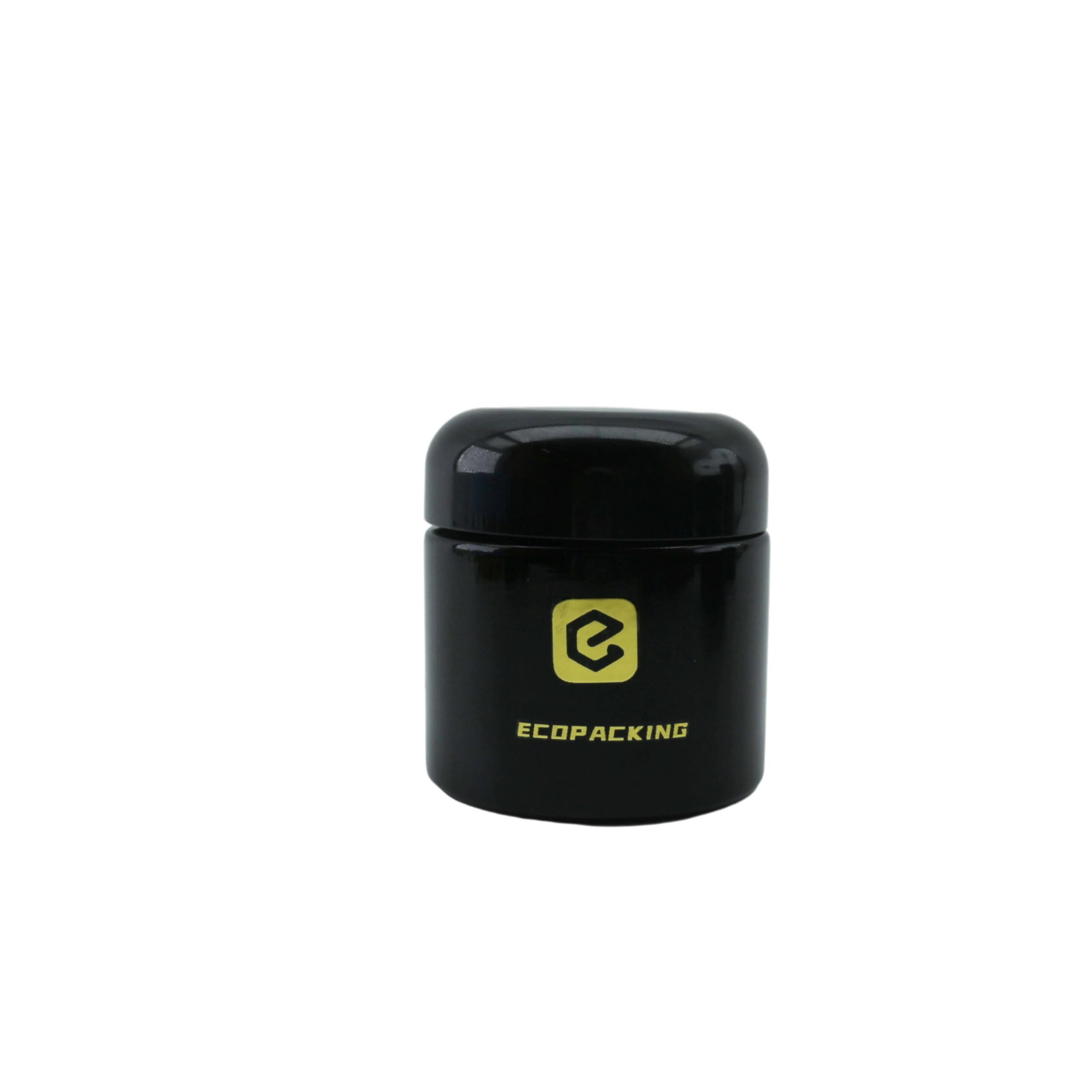 Luxury UV Black Violet Glass Jar 100g Plastic Cap Skin Care Face Cream Concentrate Cosmetic Jar