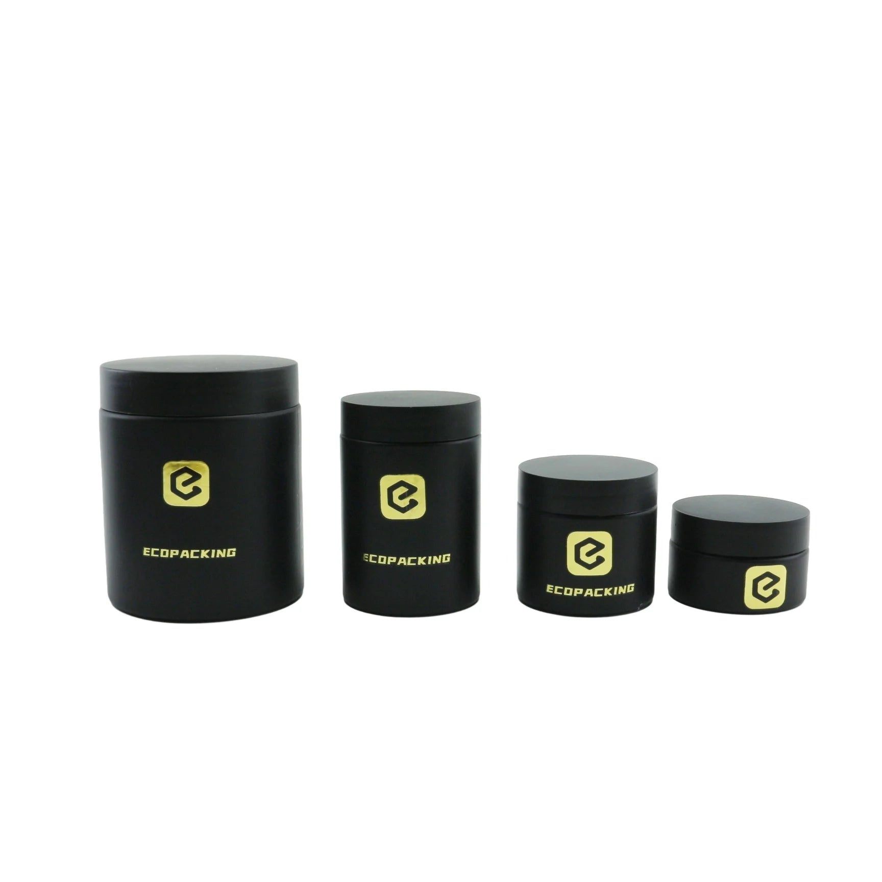 200ml 250ml 8oz Empty Cosmetic Container Frosted Black Plastic Jar with Matte Black Screw Lid for Cream Hair Gel Food Plastic - 图片 5