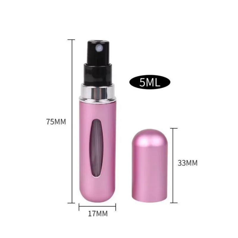 Travel Atomizer Spray Perfume Bottle Mini Factory Direct Wholesale 8ml Portable Refillable Aluminum Screen Printing PUMP Sprayer - 图片 4
