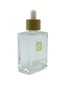 Wholesale 30ml 50ml 100ml Rectangle Square Glass Dropper Bottle Empty Hair Oil Serum Clear Glass Face Serum Bottle