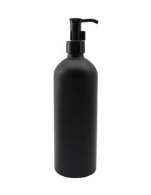 Empty Custom Luxury OEM Matte Black 16oz 500ml Detergent Hand Soap Shampoo Pump Aluminum Lotion Bottle Dispenser