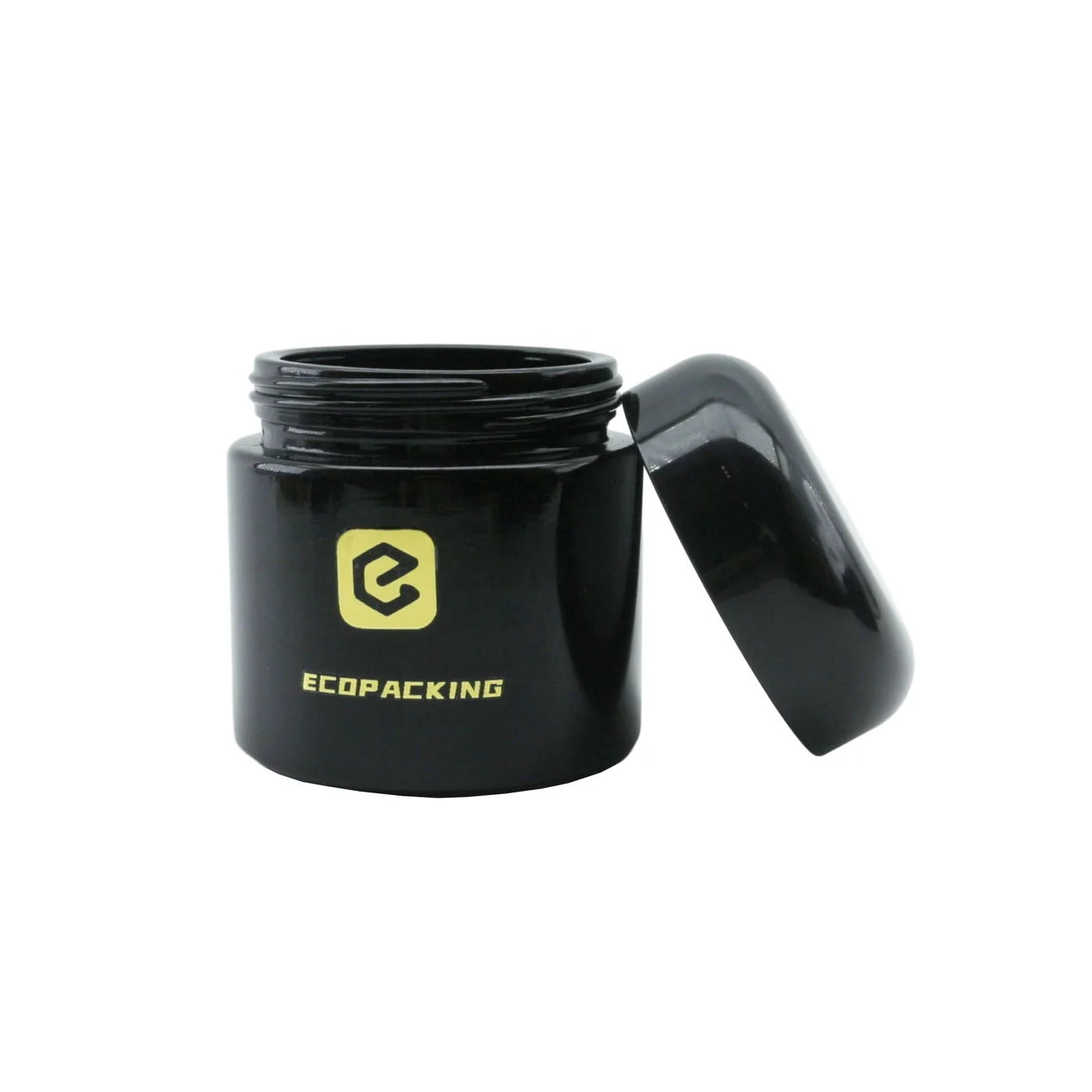 In Stock Black Glass Jar 5g 15g 30g 50g 100g 200g 250g 500g 1000g UV Dark Violet Glass Jar Smell Proof Refillable Cream Jar - 图片 4