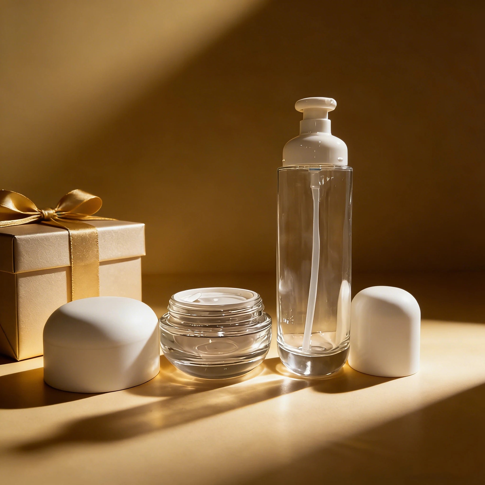 Luxury Skincare Packaging 50g 100g Cream Jar 30ml 50ml 100ml Lotion Cosmetic Glass Pump Bottle for Makeup Container - 图片 5