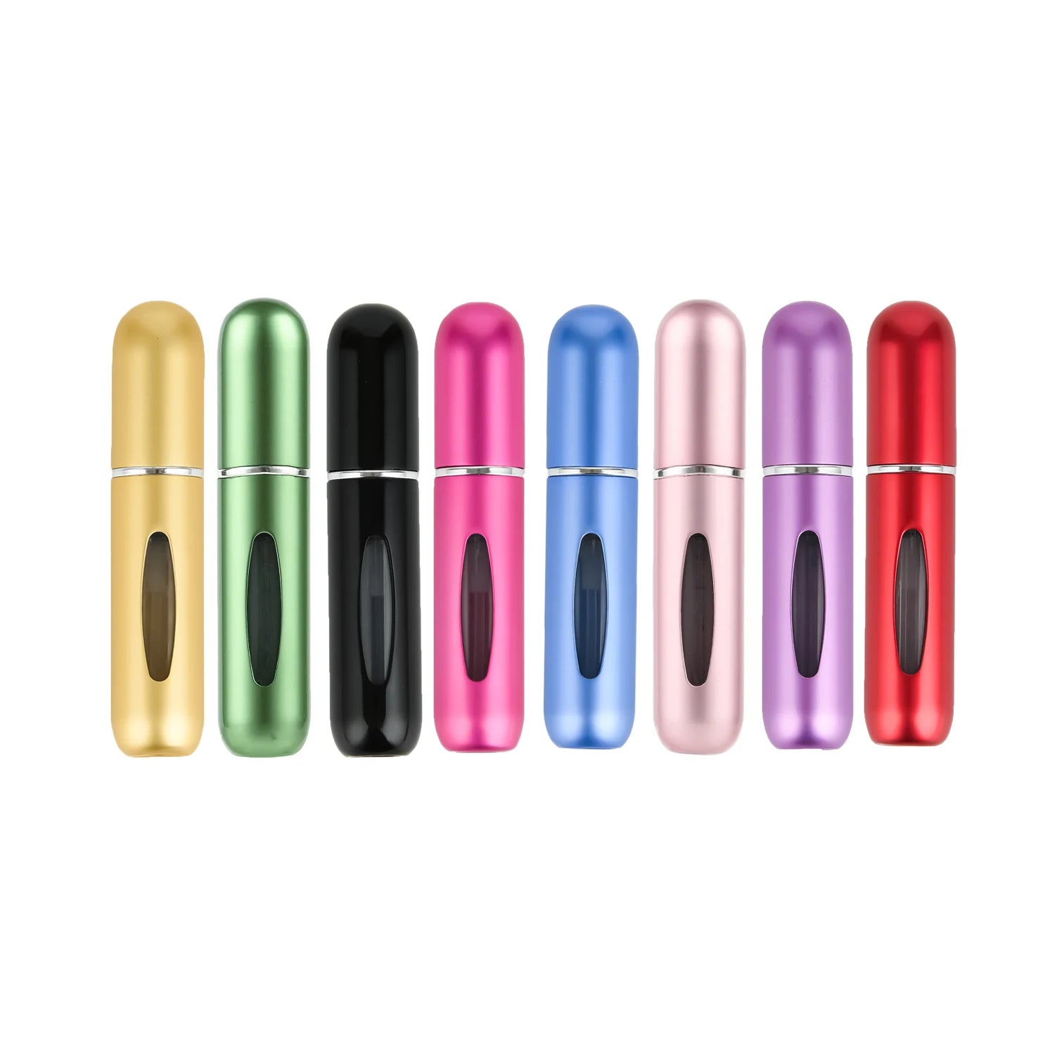 Wholesale Small Mini 5ml 8ml Aluminum Glass Perfume Bottle Refillable Empty with Pump Sprayer Bottom Filling - 图片 4