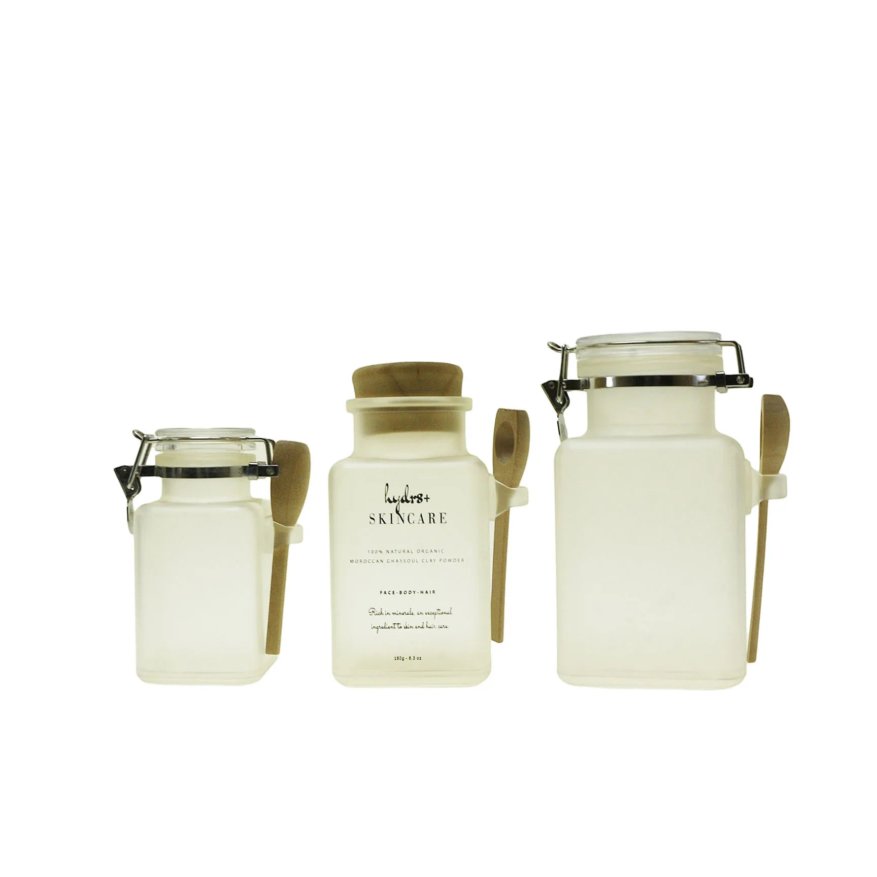 Cosmetic Empty White Black Cosmetic Body Scrub square Bath Salt Cosmetic Jar with Spoon Packaging - 图片 6