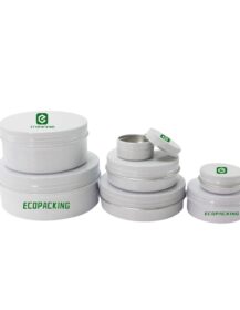 10ml 15ml 1oz 2oz 80ml 100ml Cosmetic Powder Wax Pomade White Empty Round Aluminum Box Metal Tin
