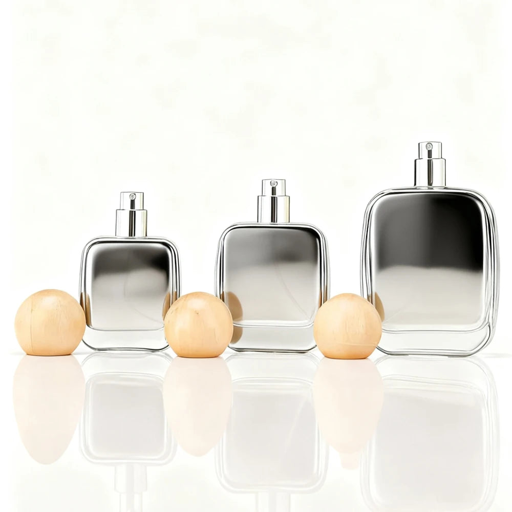 Luxury Perfume Spray Glass Bottles with Box 30ml/50ml/100ml Screw Neck Round Cap for Cosmetic & Mascara Use - 图片 3