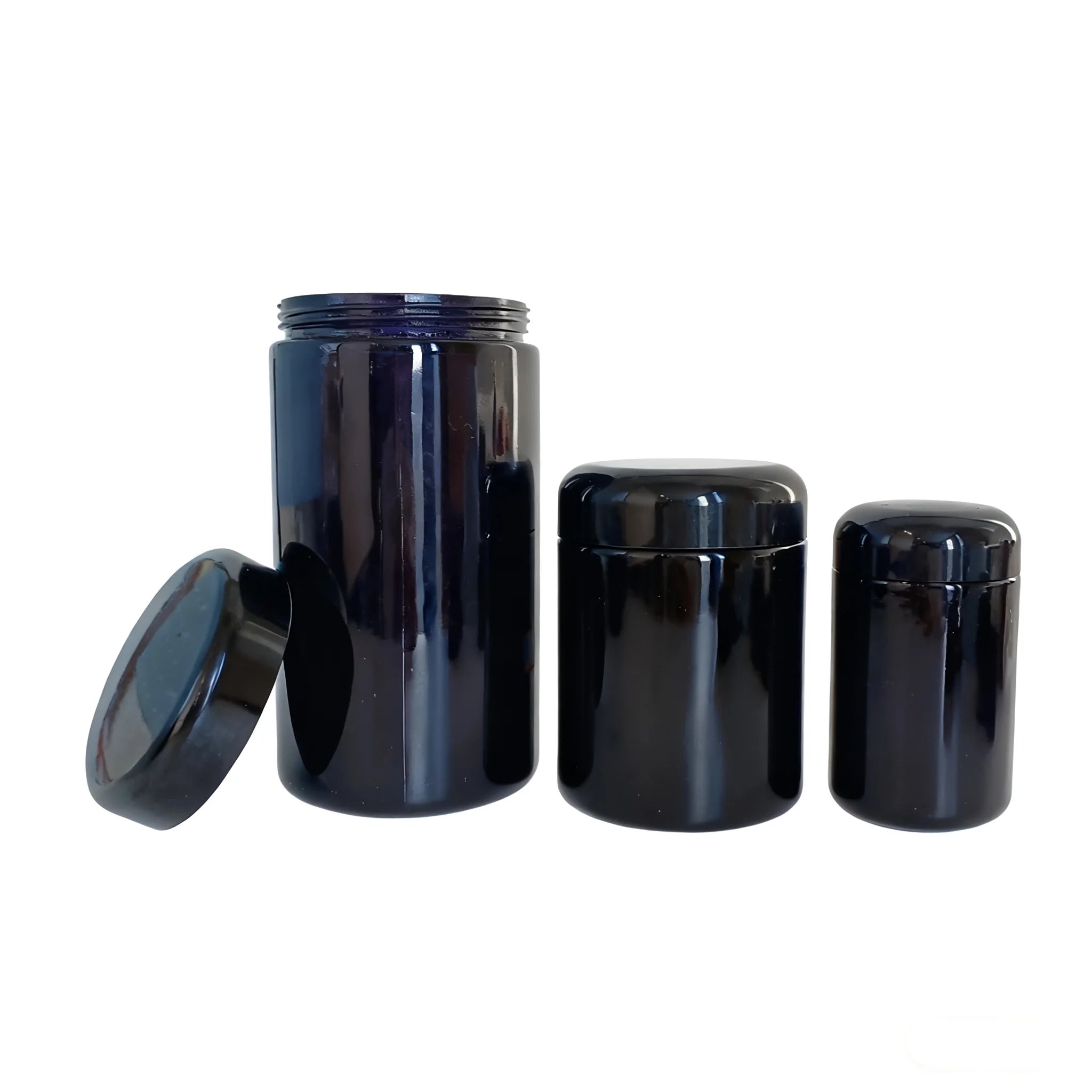 Wide Mouth 32 oz 16 oz 8 oz Black UV Violet Food Glass Jars with Lids