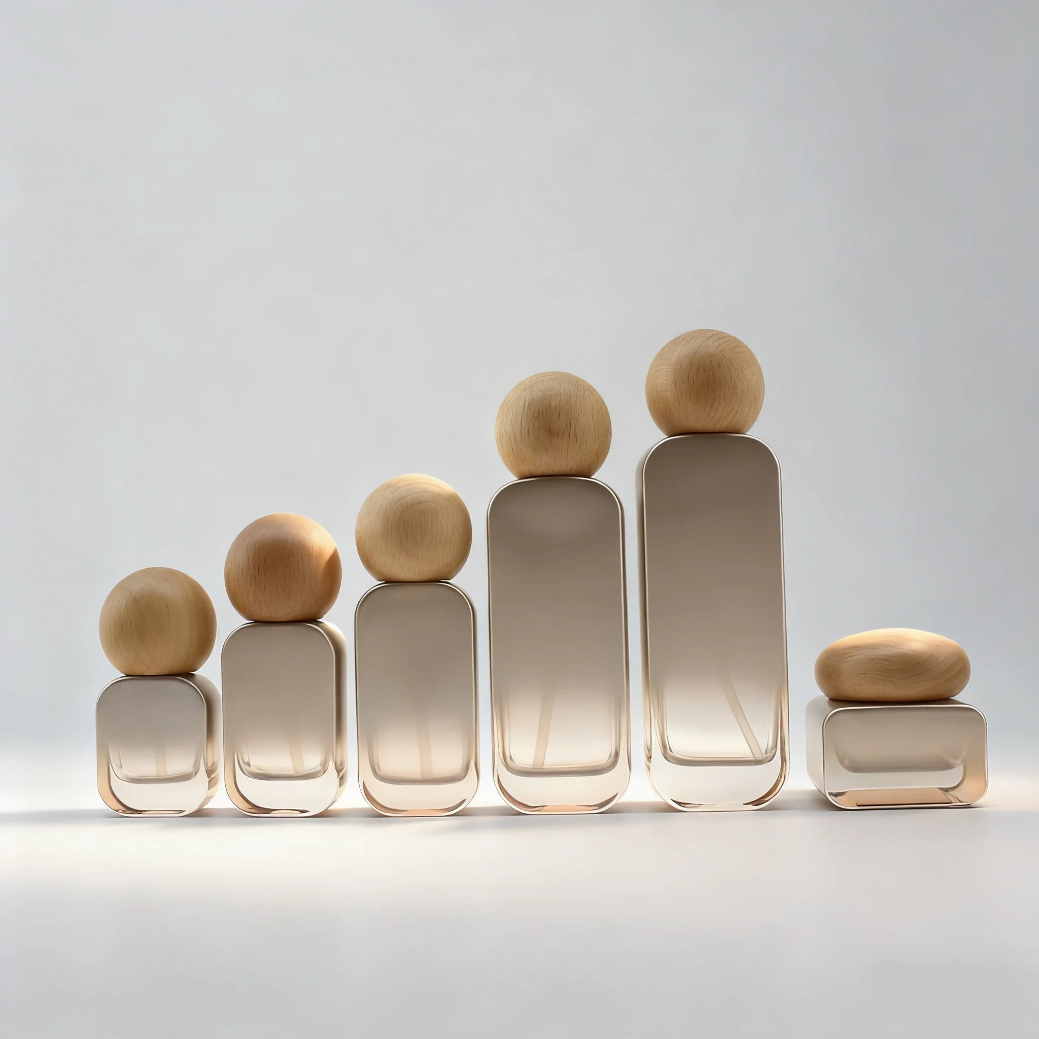 Wholesale Empty Square Cosmetic Glass Bottles and 30g 50g Jars Sets 30ml 50ml 100ml 120ml Skincare Bottles Packaging