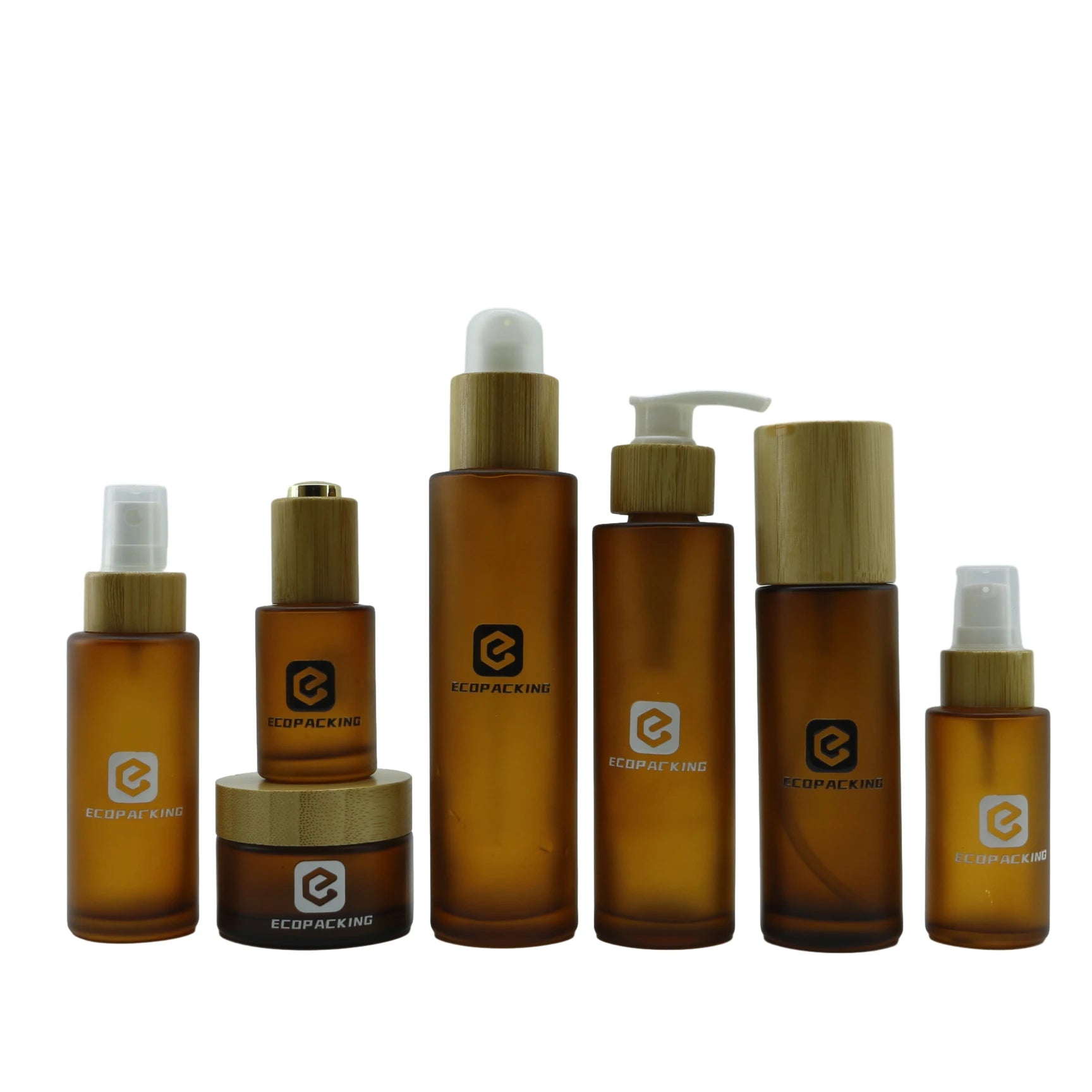 5g 10g 15g 30g 50g 100g Transparent Black Frosted Cream Bottle Jar Wood Grain Bamboo Wood Cover Cosmetics Cream Lotion Bottle - 图片 4