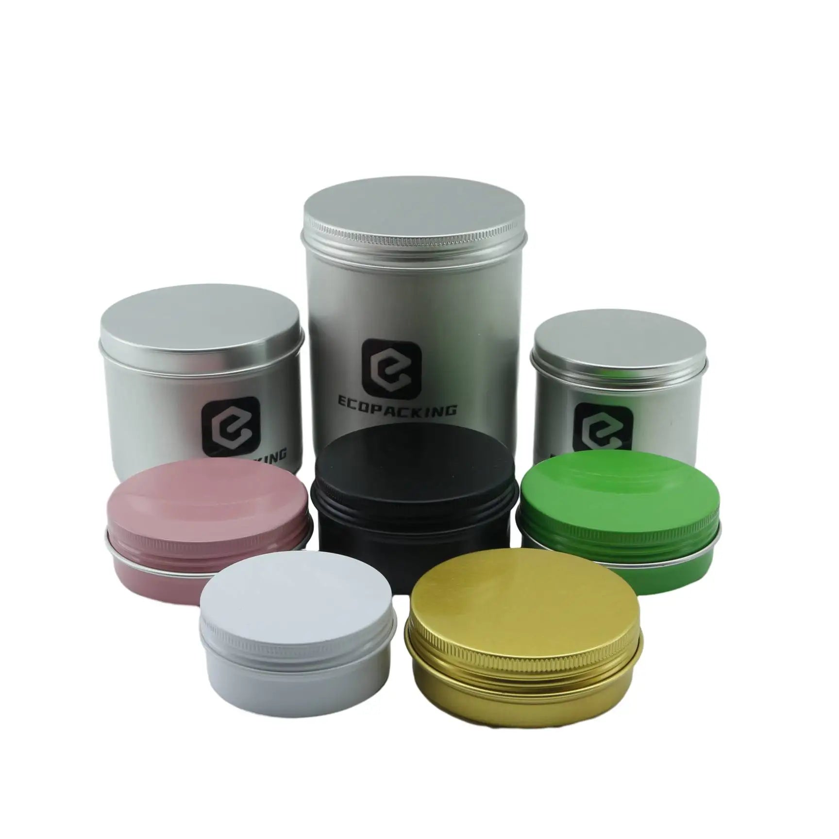 30g 50g 60g 80g 100g 1oz 2oz 5oz Empty Aluminum Tin Jar for Lip Balm Candle Metal Aluminum Can